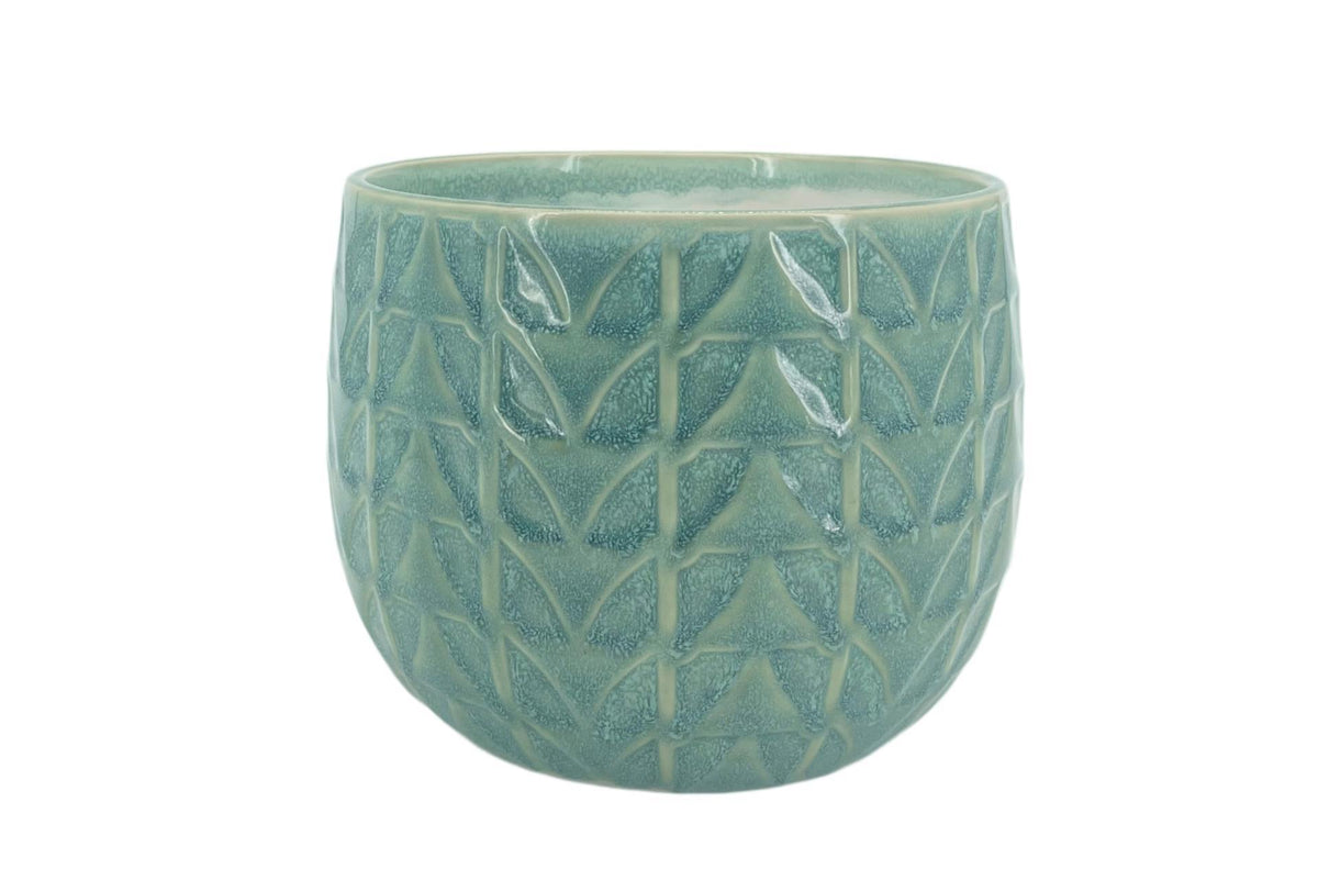 Light Blue Stone Pot 12cm