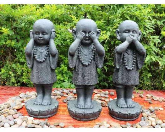 See / Hear / Speak No Evil Monks 3 Assorted - 55CMH