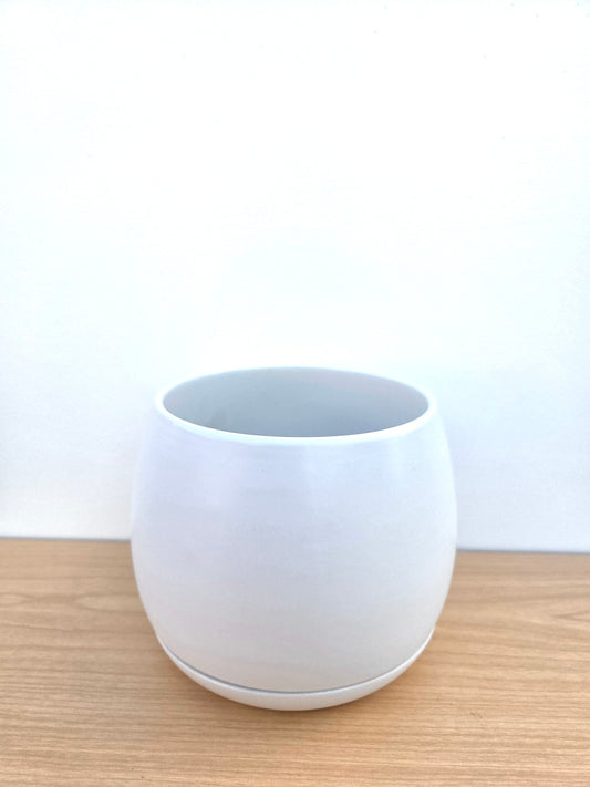 Addie Round Ceramic Planter 12.5CM - White
