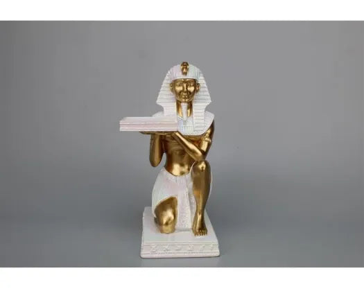 Egyptian Figurine Holding Plate 25CMH - Urban Lush NZ