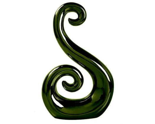 Ceramic Koru Figure 8 Green - 30CM