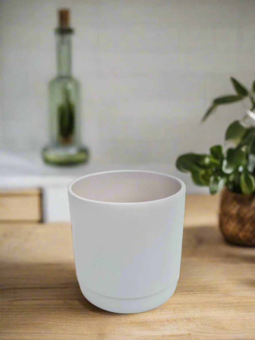Pots | White Sam Pot 12CM - Urban Lush NZ