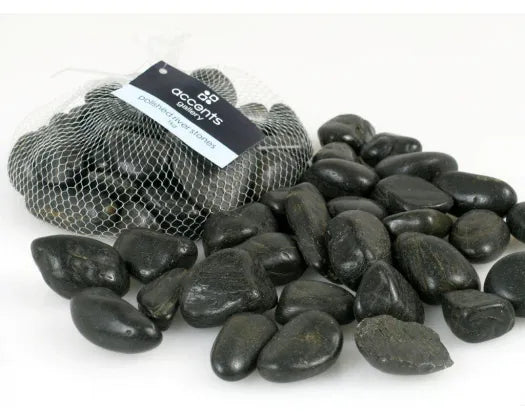 Polished Stones Large - Black 48KG - Urban Lush NZ