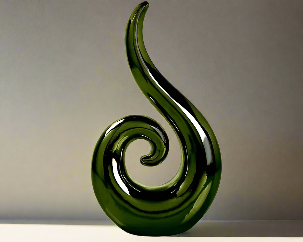 Ceramic Koru Green - 31CM