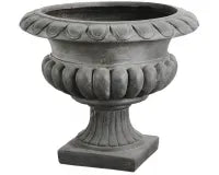 Outdoor Fibre Clay Grecian Urn Planter 39cm - Antique Dark Brown - Urban Lush NZ